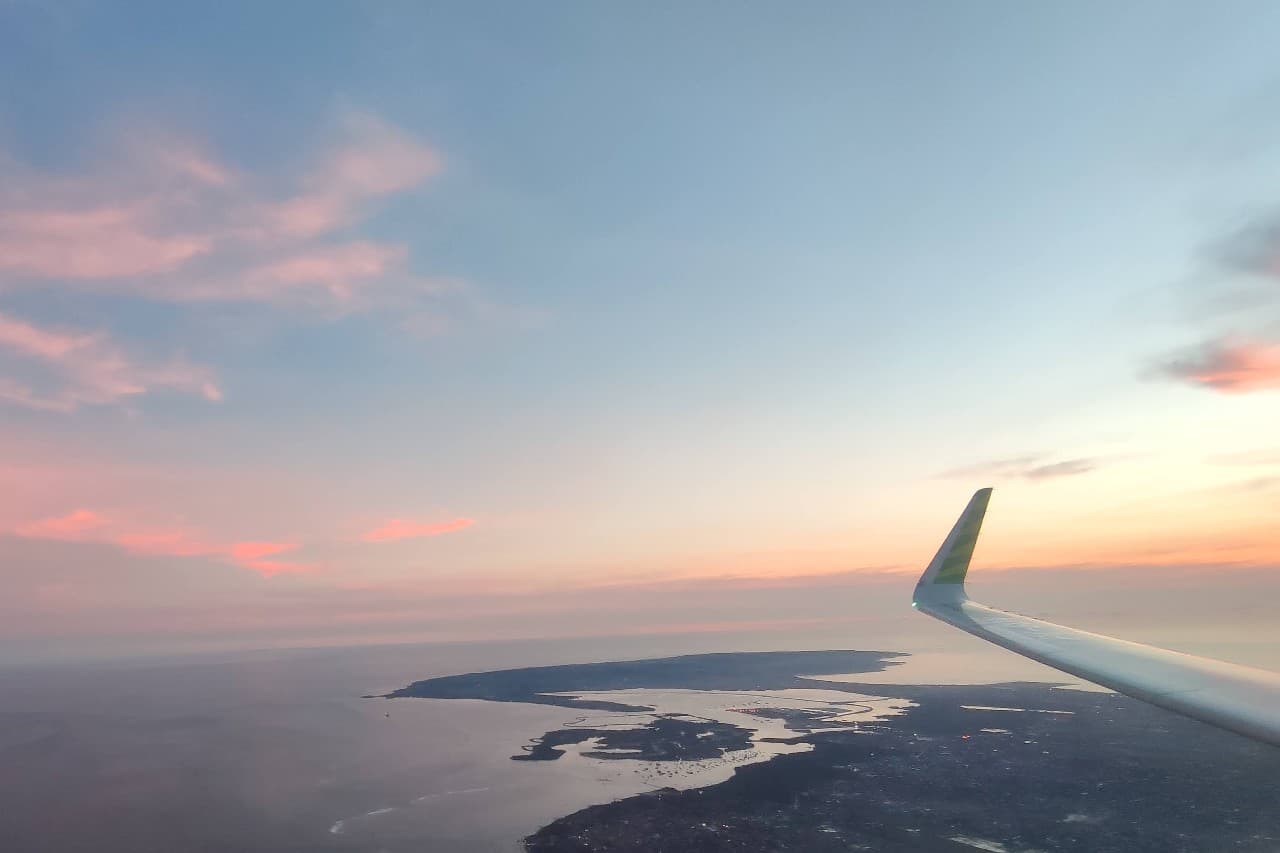 Flying over Bali