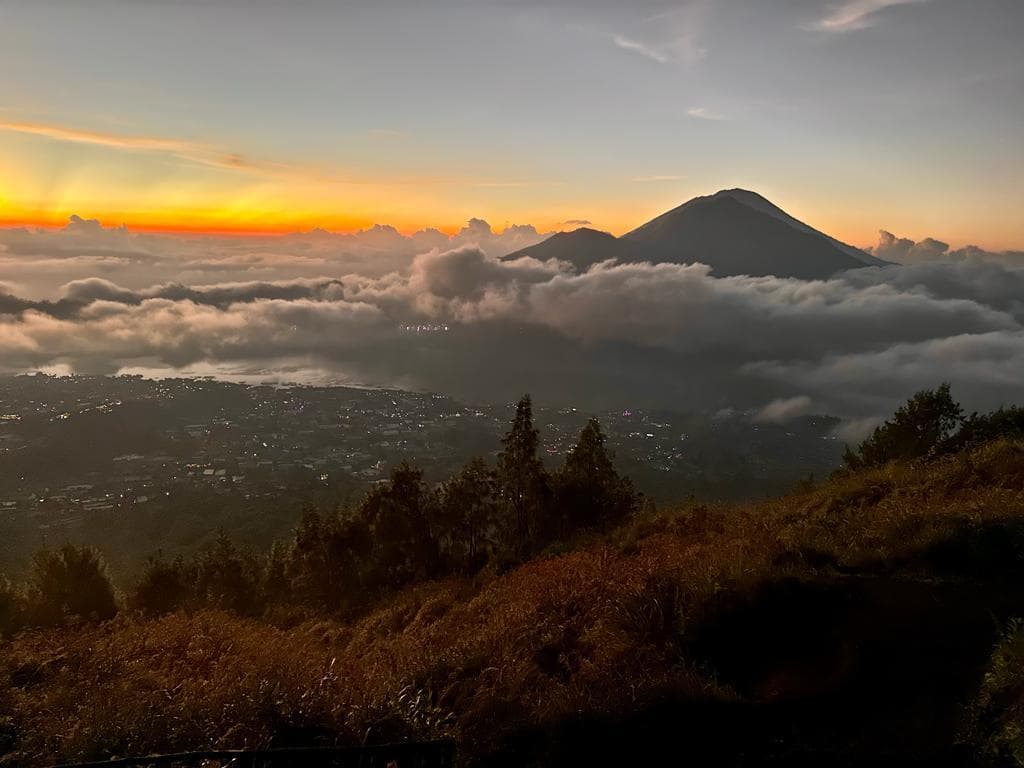 Nearly sunrise on Mount Batur