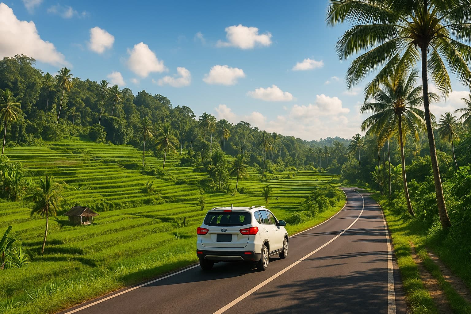 Self-drive a rented car in Bali