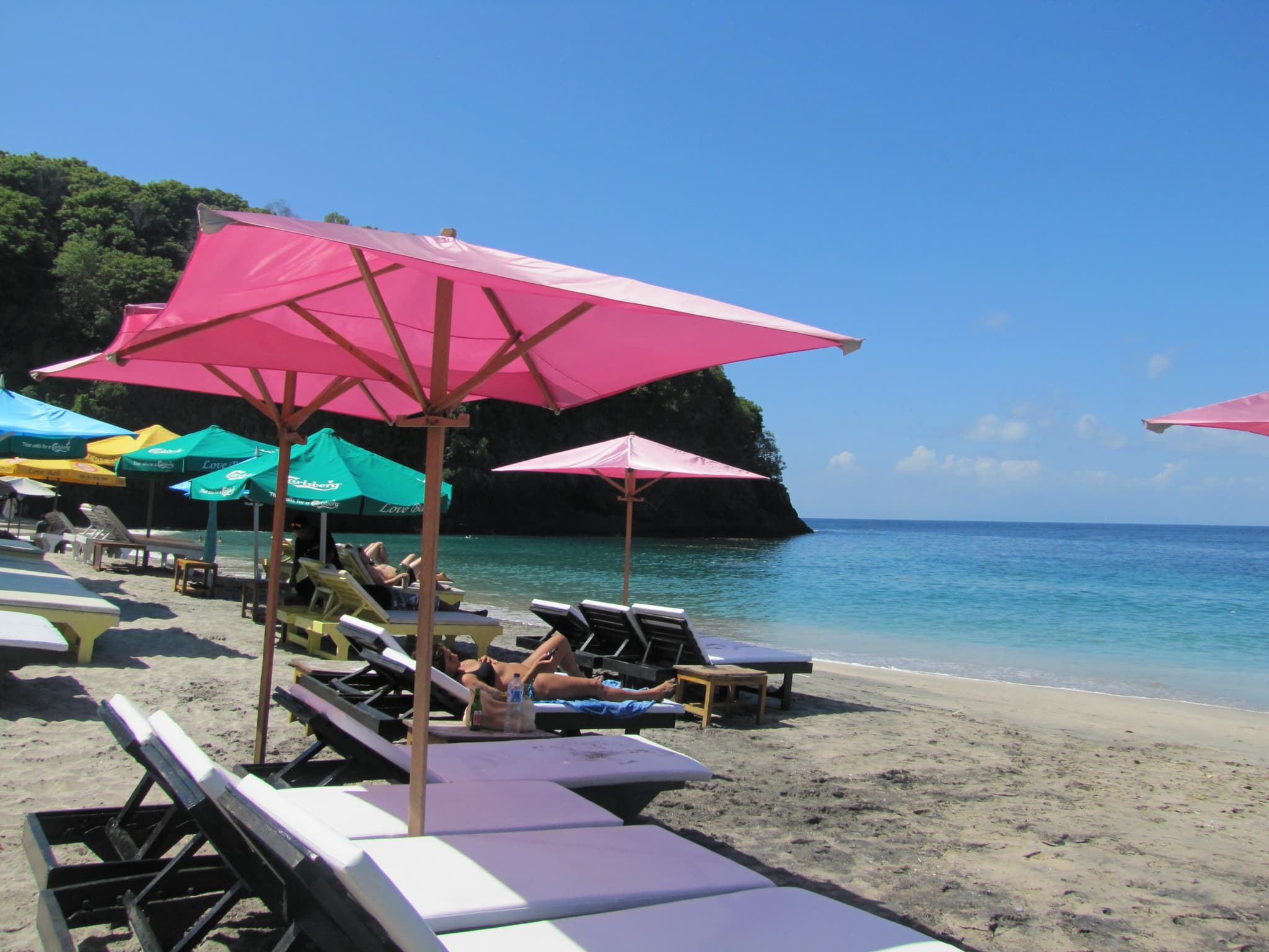 Enjoying the day at White Sand Beach near Villa Cocoa Maya