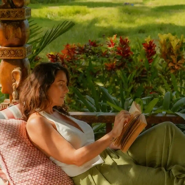 Woman Reading a Book at Bali Hidden Villas