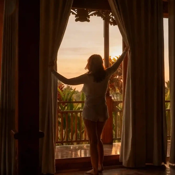 Woman in Sunset at Bali Hidden Villas